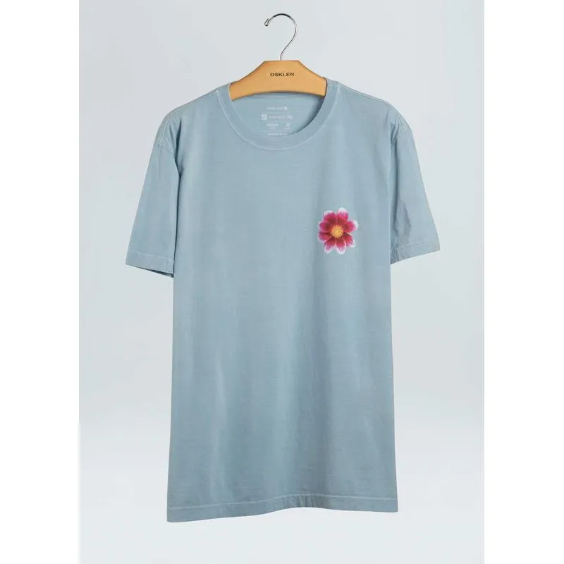 T-shirt stone flower - azul - GG