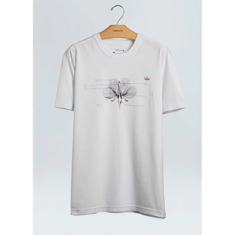 T-shirt stone flower parts - branco - M