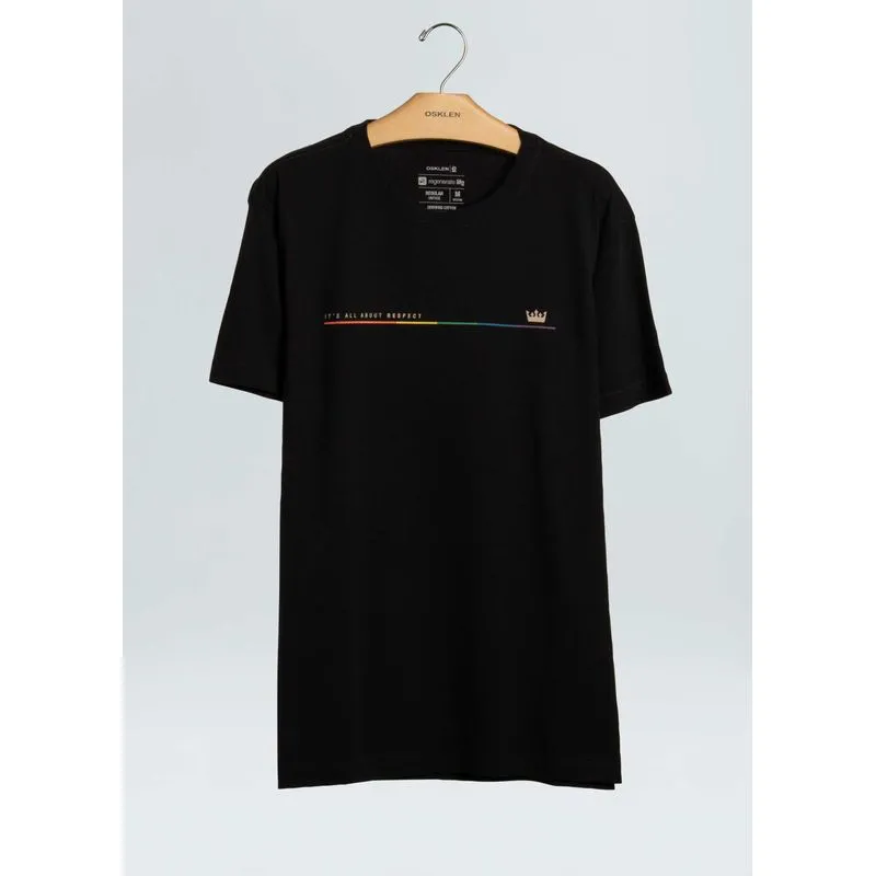 T-shirt vintage respect - preto - G