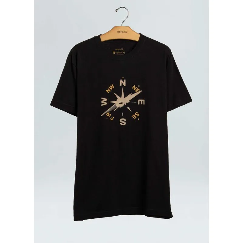 T-shirt vintage compass - preto - GG
