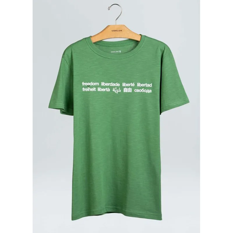 T-shirt organic rough freedom - verde - G