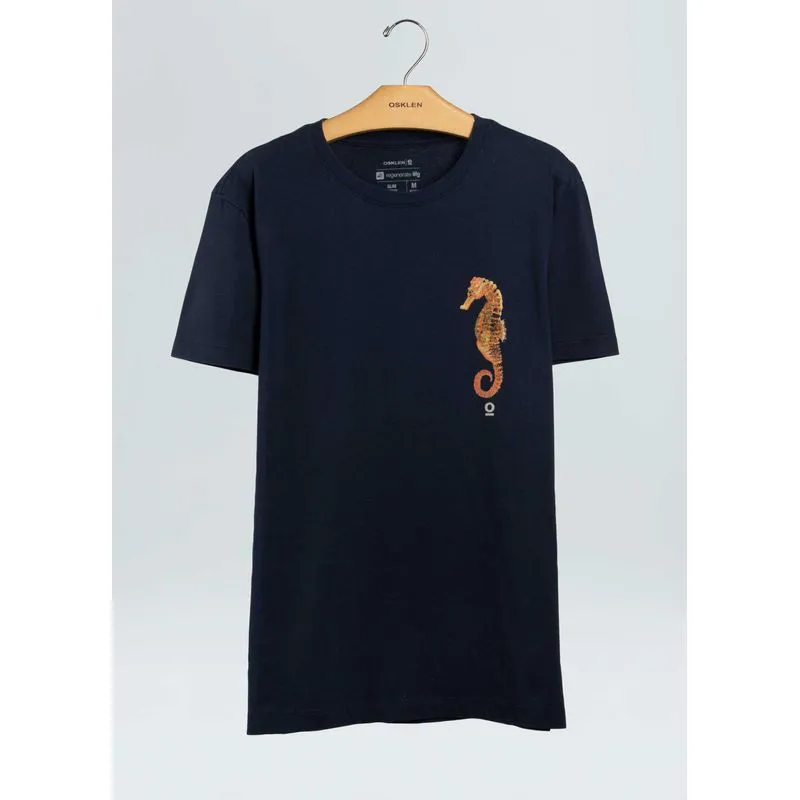 T-shirt vintage cavalo marinho - azul marinho - P