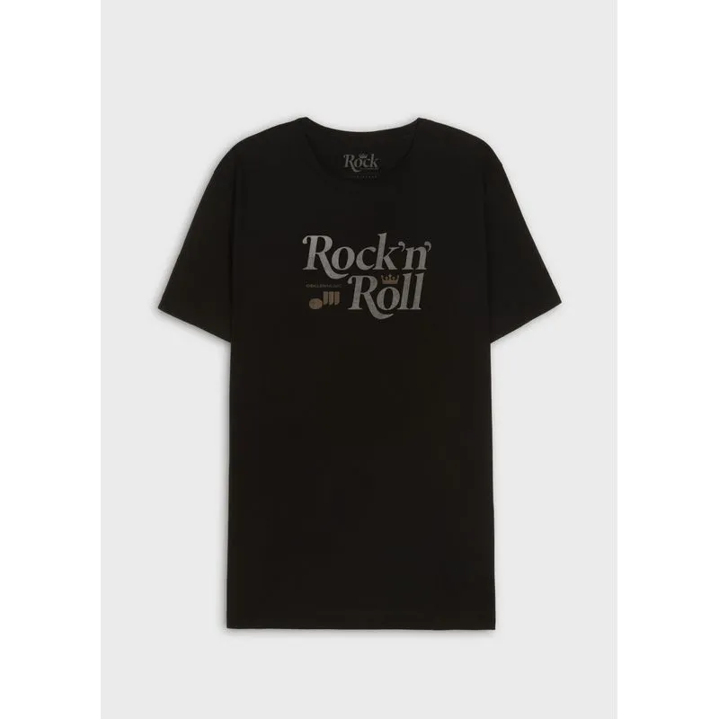 T-shirt vintage rock ‘n roll - preto - M