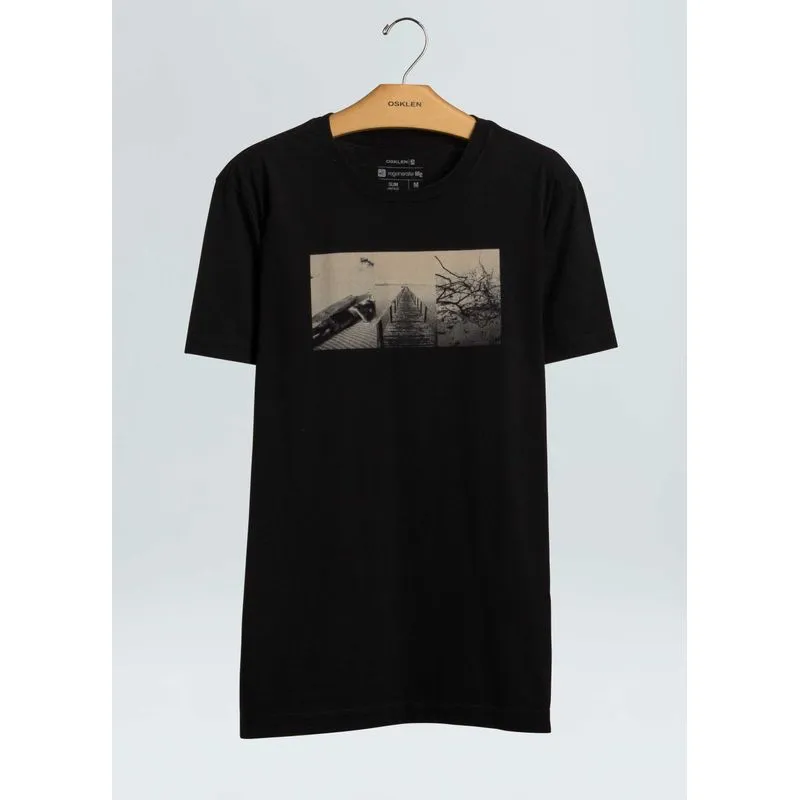 T-shirt vintage triptico - preto - GG