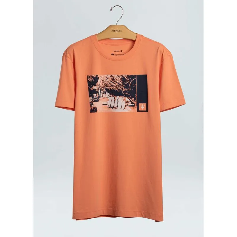 T-shirt vintage camping - laranja - G