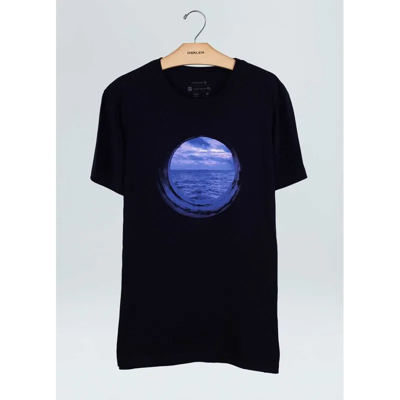 T-shirt vintage circle - preto - G