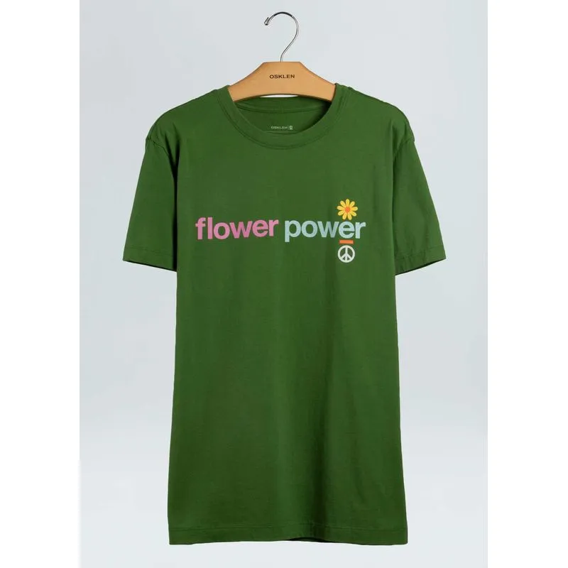 T-shirt vintage flower power - verde - P