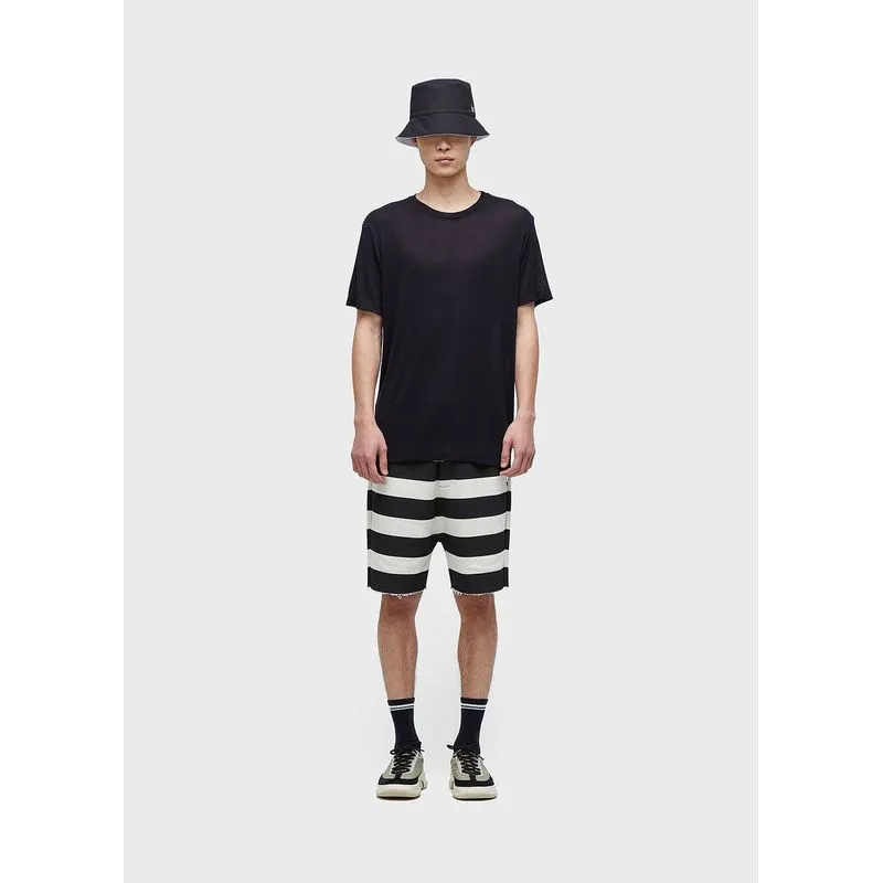 Bermuda casual listrada moletom Bermuda casual masc listrada moletom - off white - G
