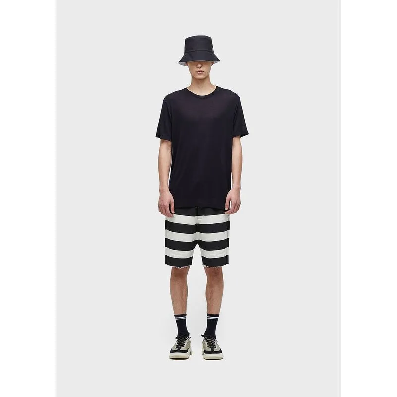 Bermuda casual listrada moletom Bermuda casual masc listrada moletom - off white - GG