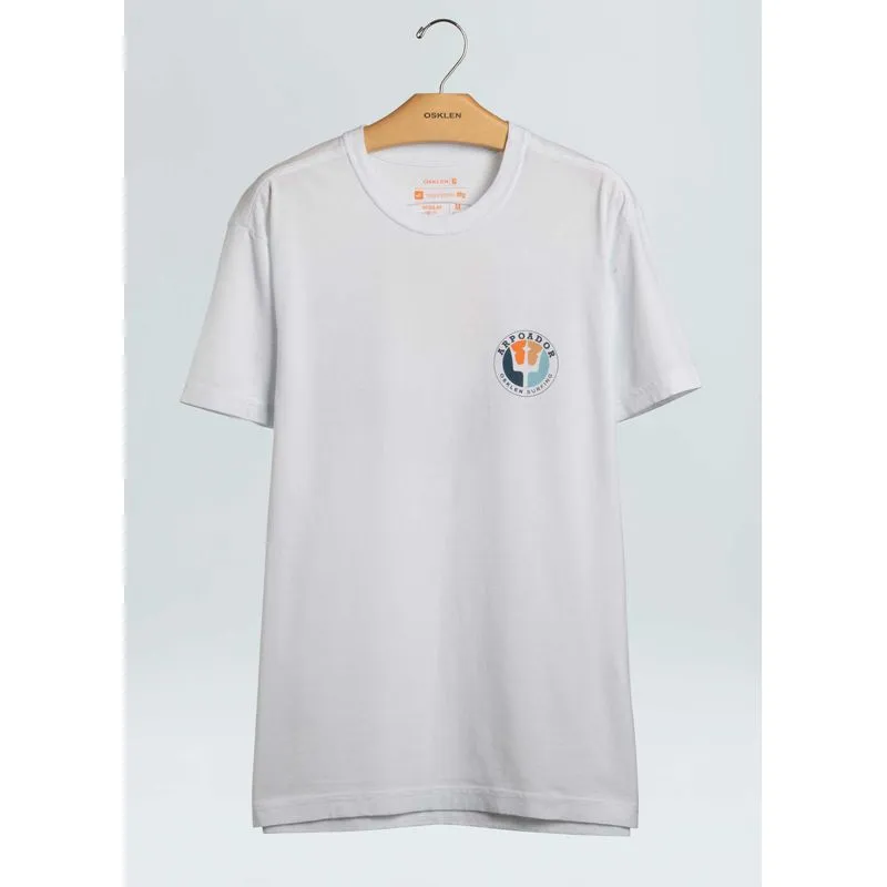 T-shirt stone tridente patch - branco - M