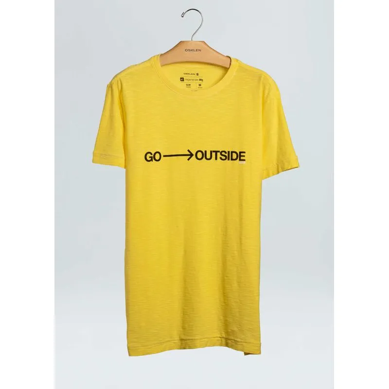 T-shirt rough go outside - amarelo - M