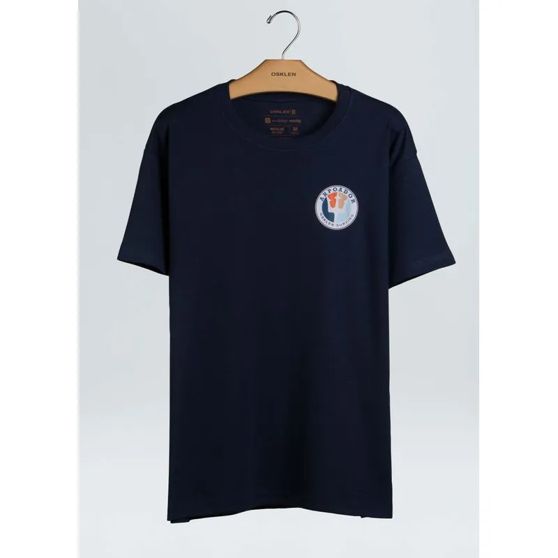 Big shirt tridente patch - azul marinho - GG