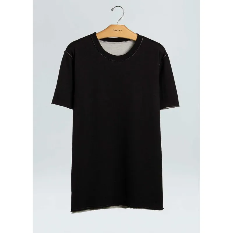 T-shirt double flor desfoque - off white - G