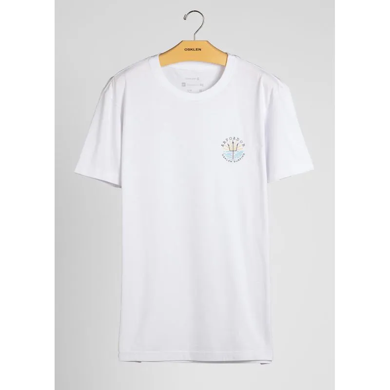 T-shirt vintage osksurf hand stamp - branco - M