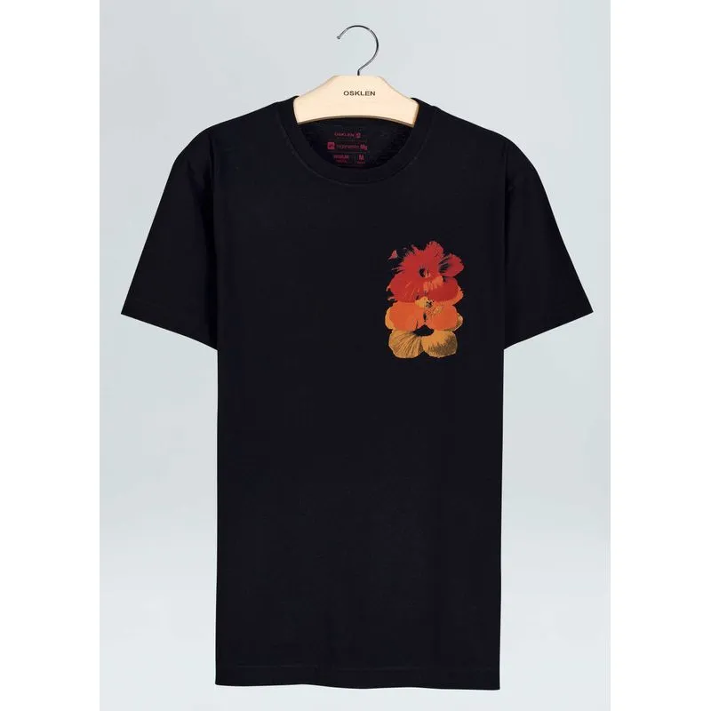T-shirt vintage hibiscus - preto - M