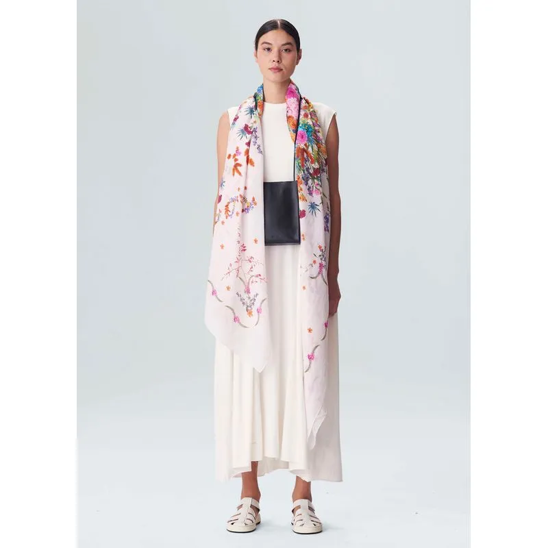 Vestido long paraquedas - off white - G