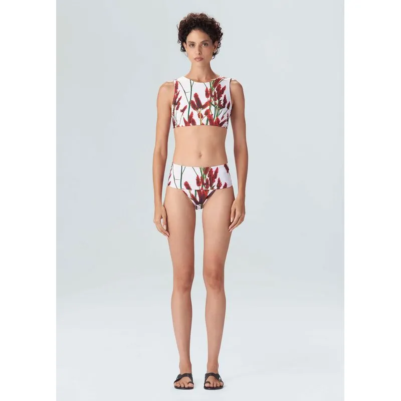 Biquíni top cropped celosia Biquini top cropped celosia - off white - M