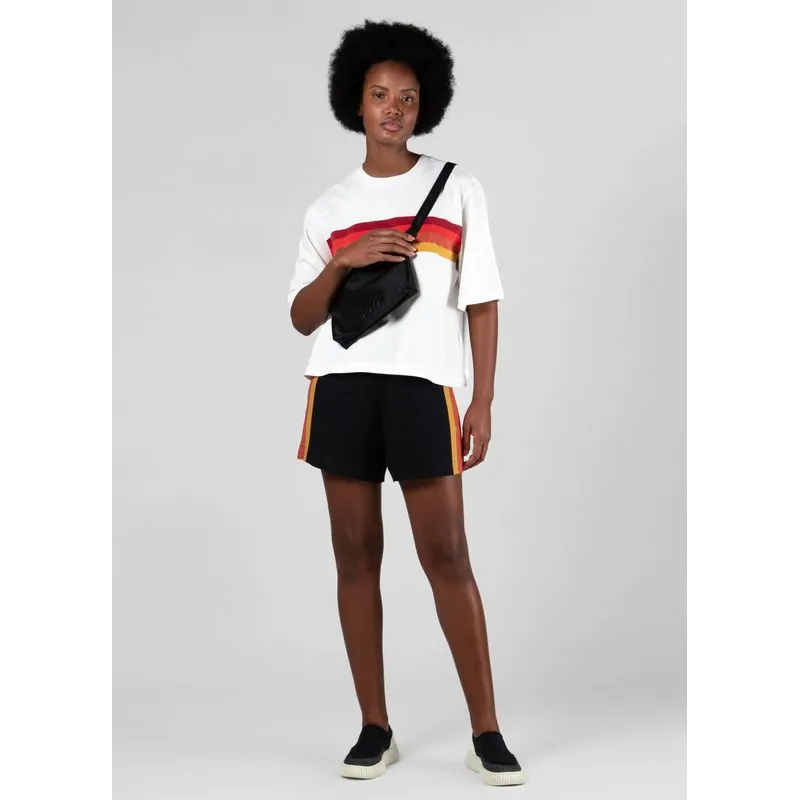 Short bicolor stripes Short fem bicolor stripes - preto - M