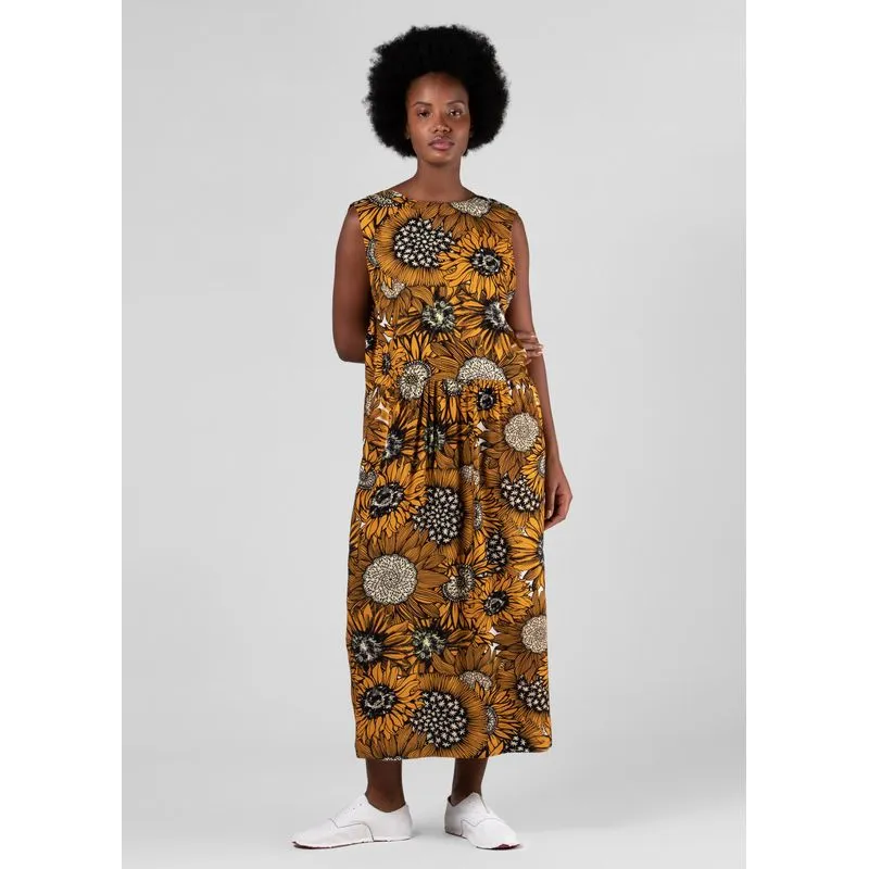 Vestido sunflower midi - amarelo - P