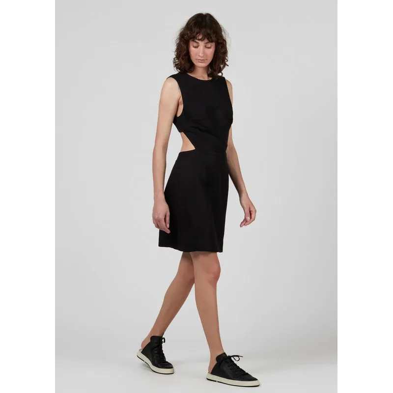Vestido frente única linen Vestido frente unica linen - preto - P