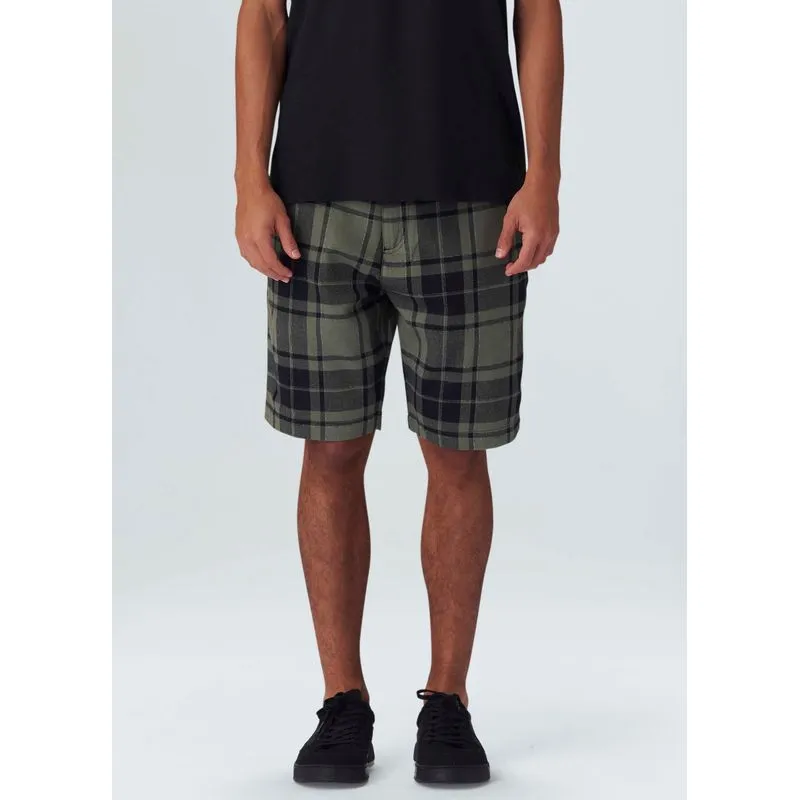 Bermuda alfaiataria flannel chess - verde - GG