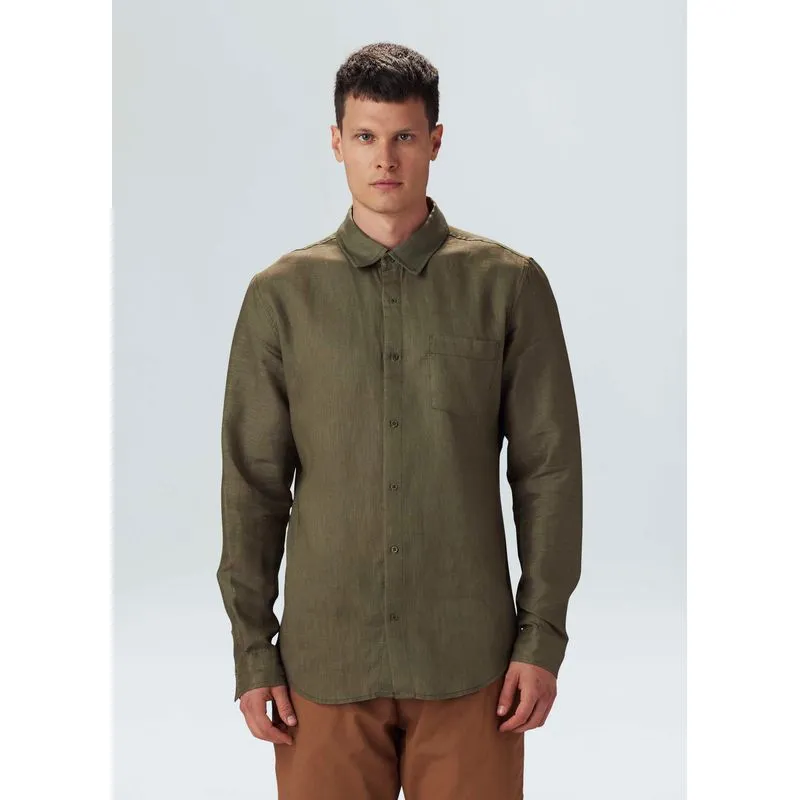 Camisa classic linen Camisa masc classic linen ml - verde forest - GG