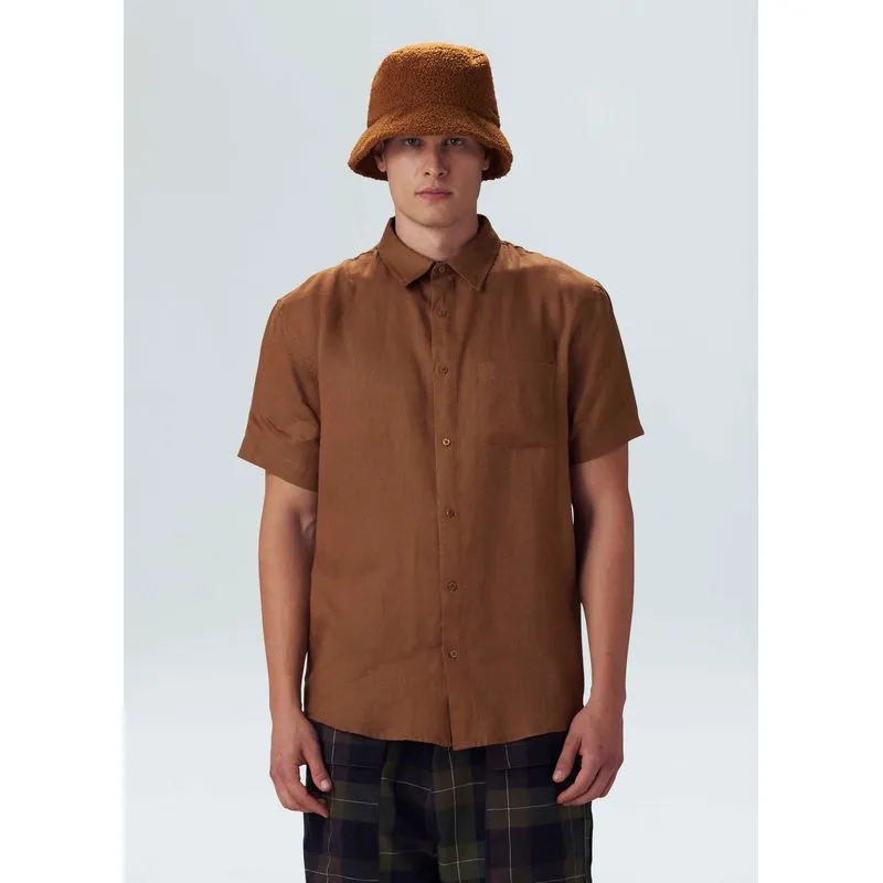 Camisa classic linen mc - caqui - GG
