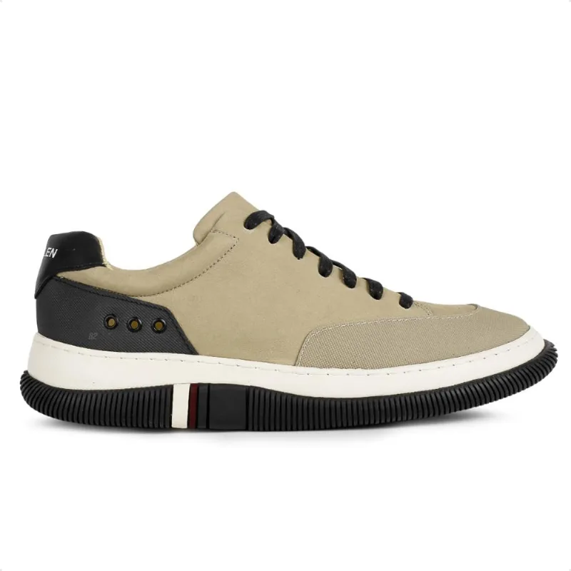Tênis Osklen Hybrid Laces Nobuck Masculino 43 / Bege / Grafite