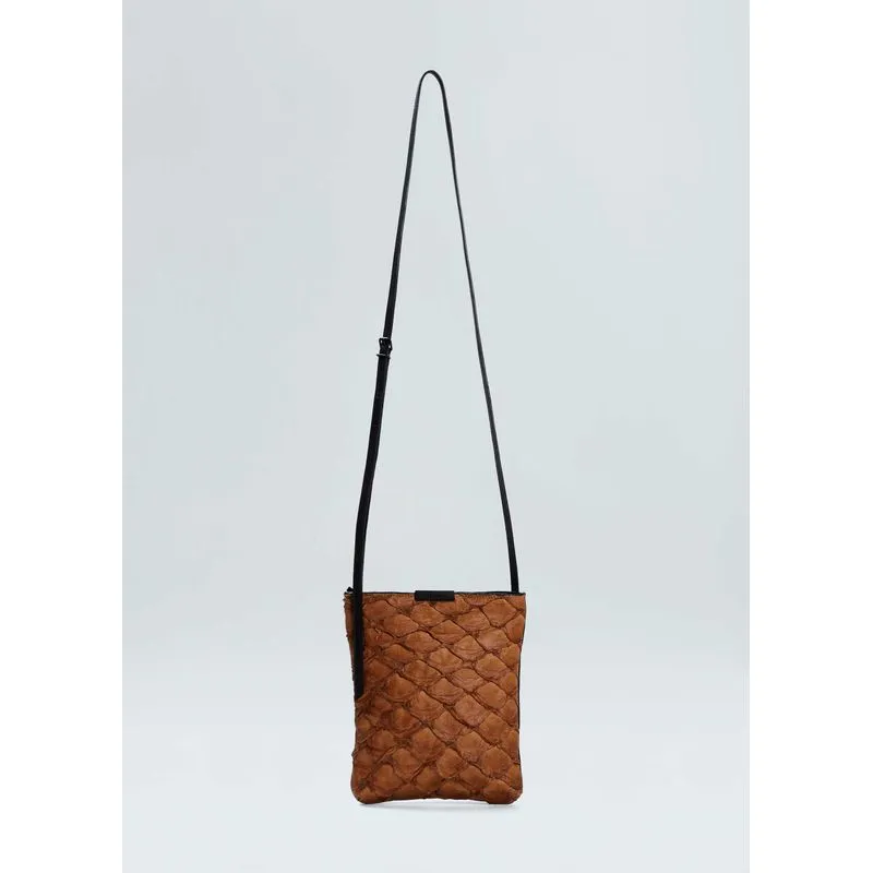 Pirarucu mini flat bag - bege - UN