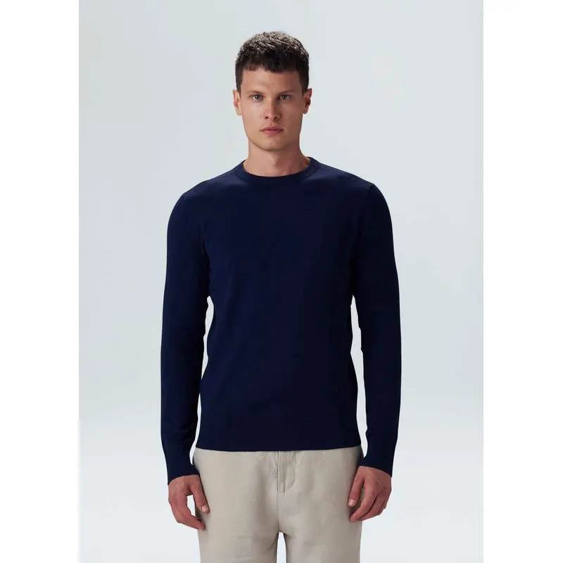 Sweater tricot classic cotton ii - azul marinho - G