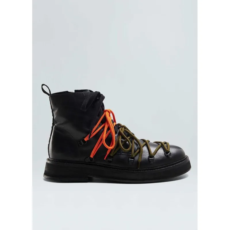 Coturno couro laces - preto - 36
