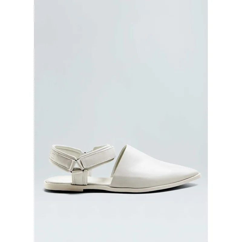 Sapato couro velcro - branco - 36
