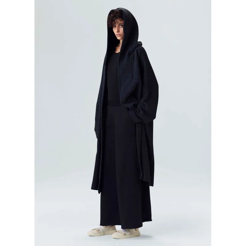 Trench coat moletom chenille - preto - M