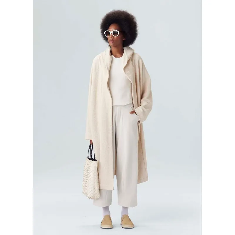 Trench coat moletom chenille - off white - P