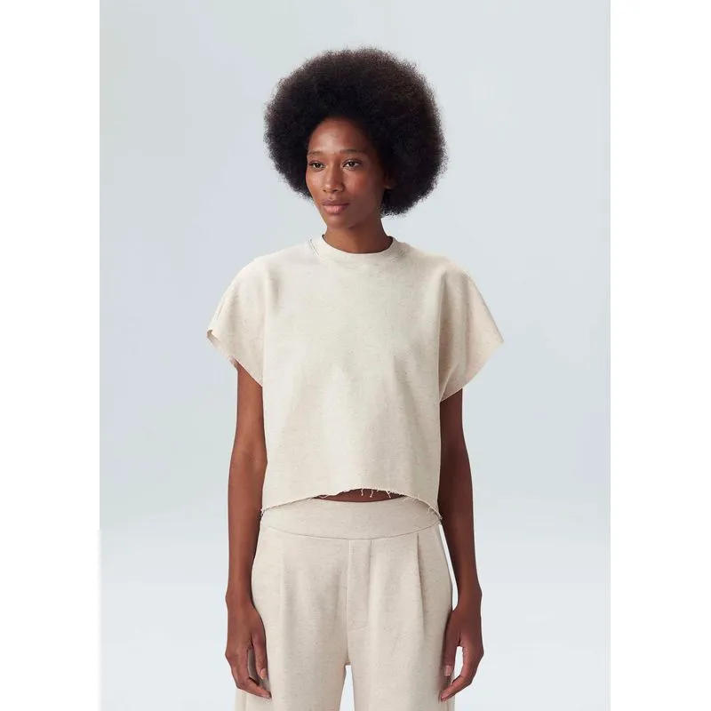 Sleeveless moletom cânhamo e-basics Sleeveless fem moletom canhamo e-basics - natural - P