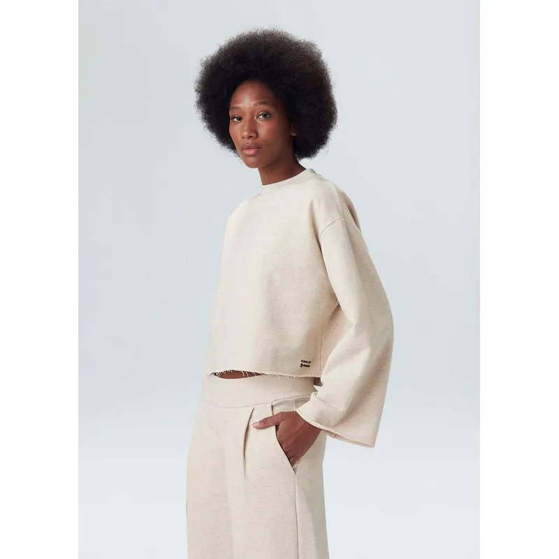 Blusa moletom cânhamo e-basics Blusa ml moletom canhamo e-basics - natural - M