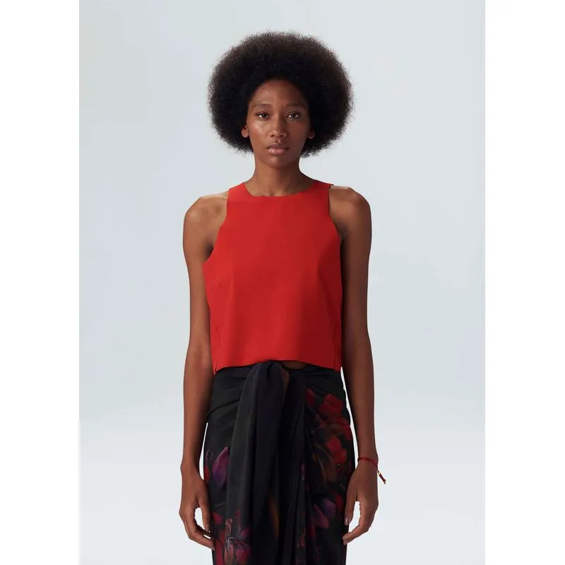 Top superlight double face - vermelho - G