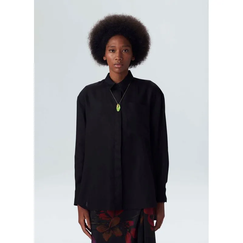 Camisa manga longa - preto - M