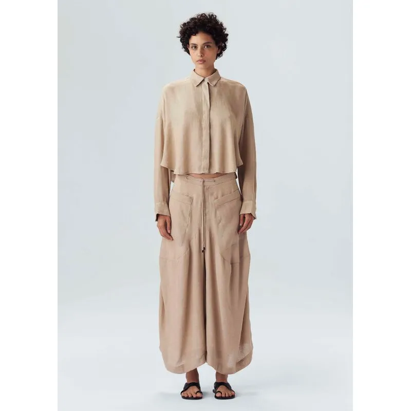 Camisa linho reciclado - natural - P