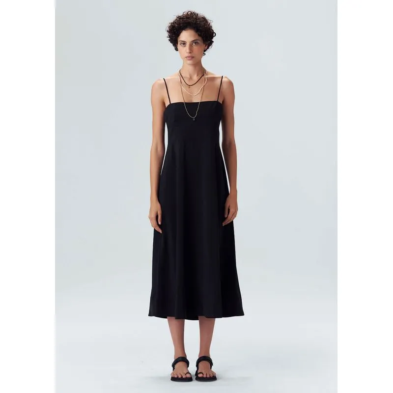 Vestido alça midi Vestido alca midi - preto - G