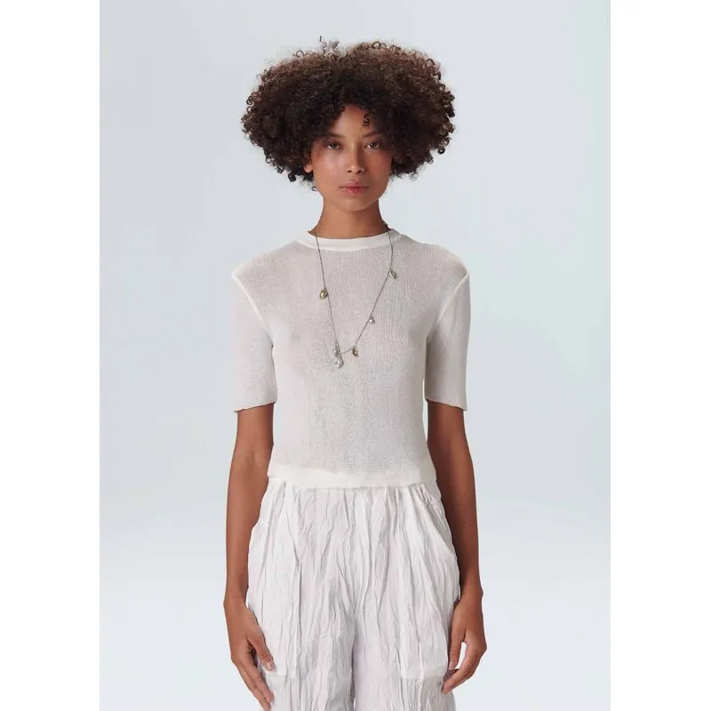 Blusa tricot light Blusa mc tricot light - off white - P