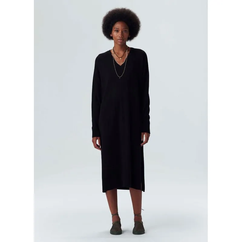 Vestido longo tricot relaxed - preto - G