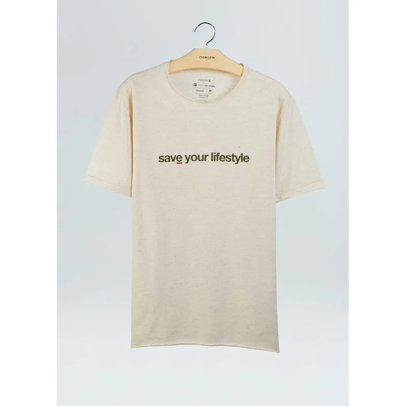 T-shirt save your lisfestyle - natural - P