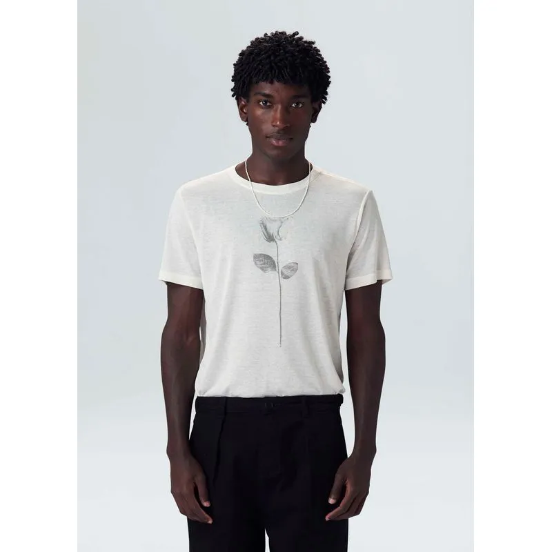 T-shirt light linen rose - off white - P