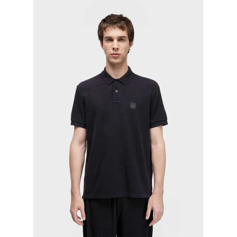 Polo brasão embossed color Polo masc brasao embossed color mc - preto - M