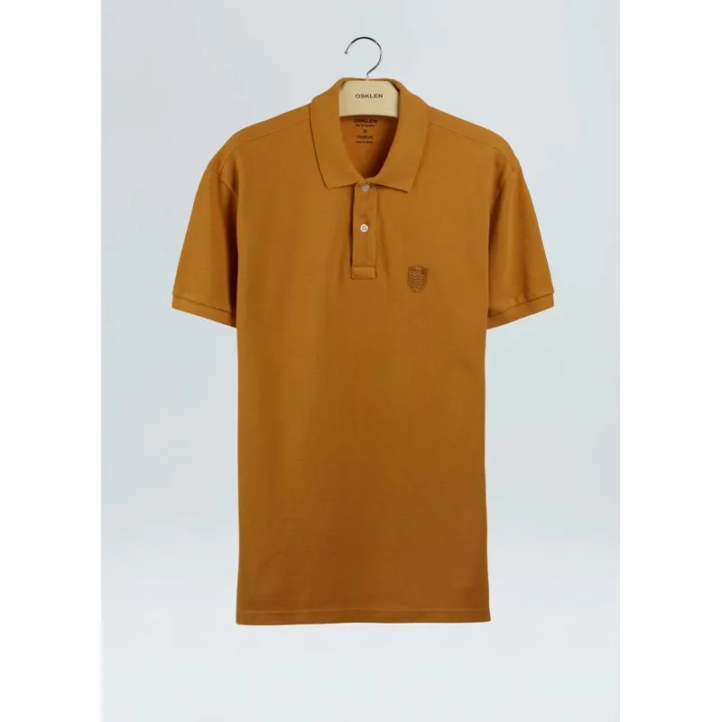 Polo brasão embossed color Polo masc brasao embossed color mc - amarelo - P