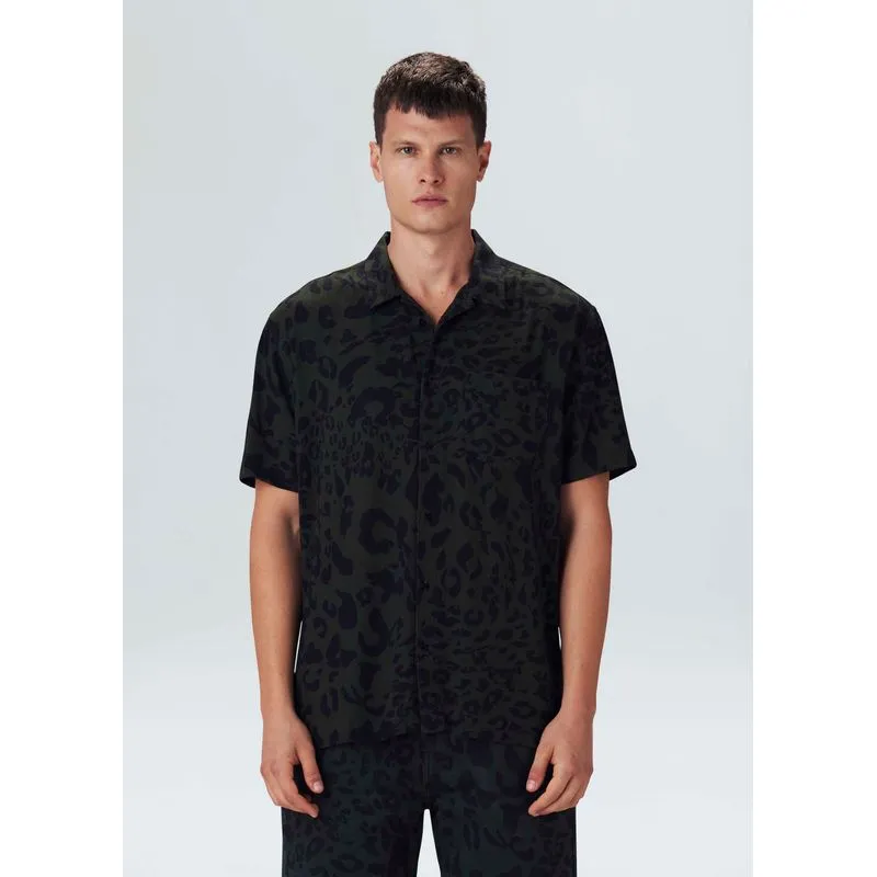 Camisa onca dark mc - preto - G