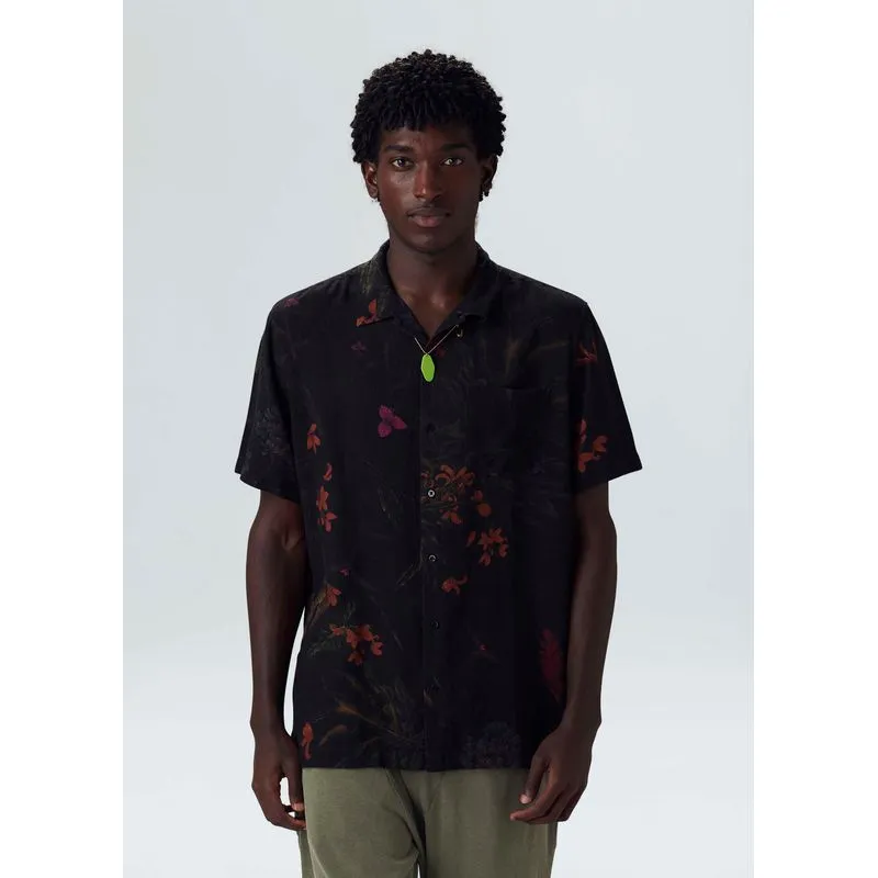Camisa jardim noturno mc - preto - M