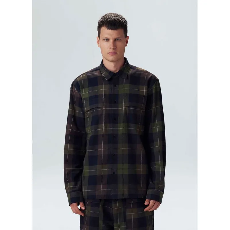 Camisa flannel plaid ml - verde - G