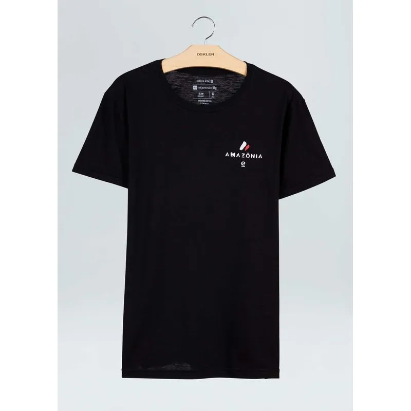 T-shirt organic rough amazonia - preto - M